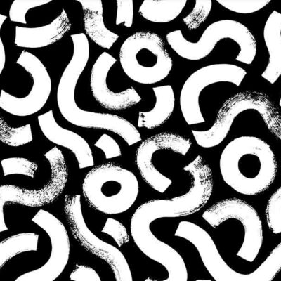 ALIPRINT Motif en noir et blanc, formes courbes et abstraites, idéal pour papier peint moderne, décoration murale contemporaine et design unique. Algerie