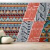 ALIPRINT Papier peint design ethnique, motifs géométriques colorés, déco murale moderne. Remplissez votre espace avec une ambiance bohème unique et vivante. Algerie