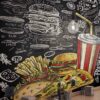 papier peint fastfood