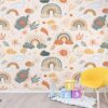 ALIPRINT papier peint décoratif mural en algerie Papier peint décoratif pour chambre d'enfant en Algérie. Motifs ludiques avec arcs-en-ciel, éléphants et nuages. Idéal pour une décoration murale originale et personnalisée.