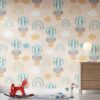 ALIPRINT papier peint décoratif mural algerie Papier peint décoratif mural pour chambre d'enfant en Algérie. Motifs d'éléphants en montgolfière, arcs-en-ciel et nuages pour une ambiance douce et ludique. papier peint décoratif mural algerie
