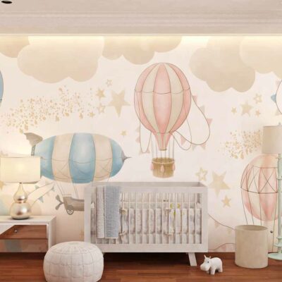 ALIPRINT papier peint décoratif mural algerie Découvrez un tableau et papier peint décoratif mural unique pour chambre bébé en Algérie. Motifs de montgolfières et nuages pour une ambiance douce et poétique. papier peint décoratif mural algerie